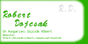 robert dojcsak business card